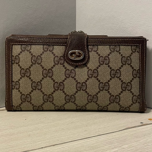 Gucci GG Supreme Canvas Continental Kisslock Wallet - Picture 7 of 7